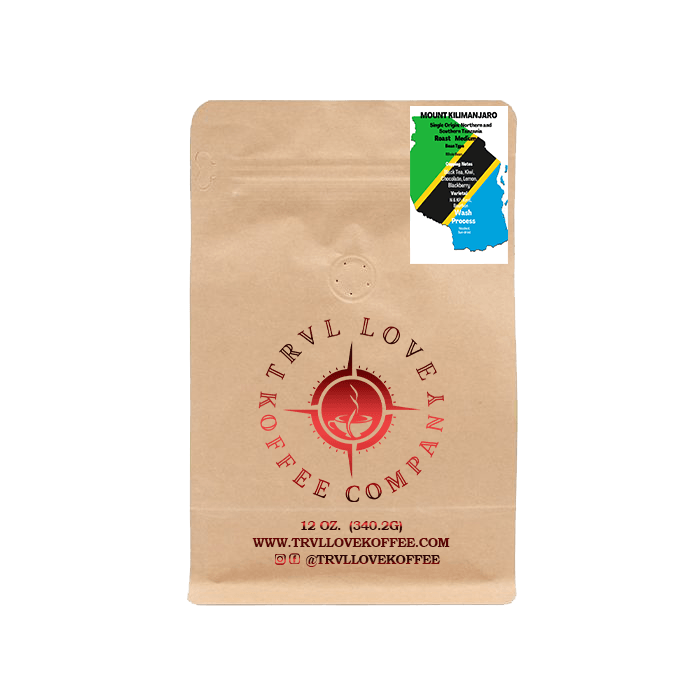 Mount Kilimanjaro | Single Origin | Seasonal Coffee Passport,Whole Bean-12 oz,Single Origin,Trvl Love Koffee,Trvl Love Koffee