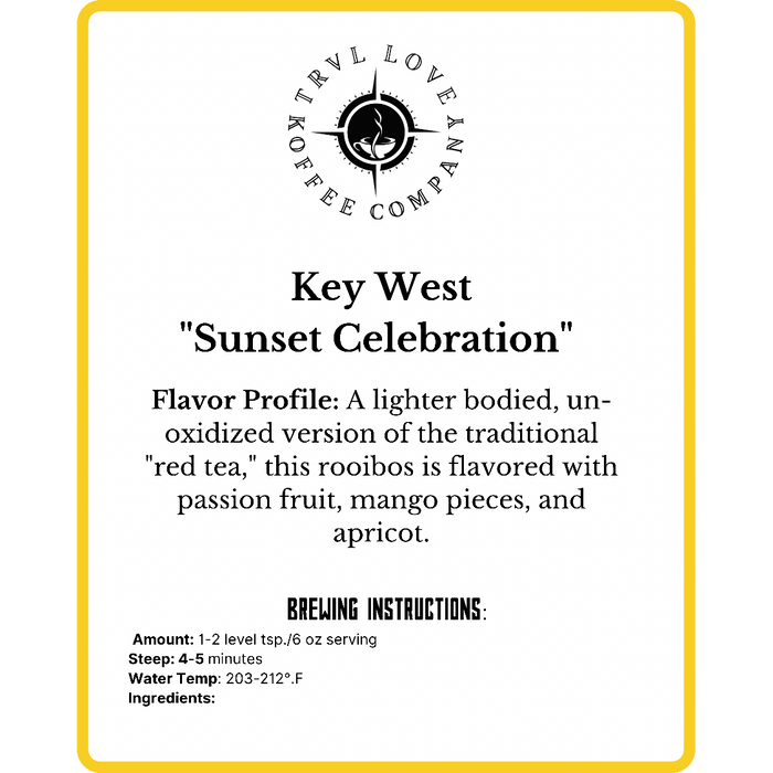 Key West Sunset,,Trvl Love Koffee,Trvl Love Koffee