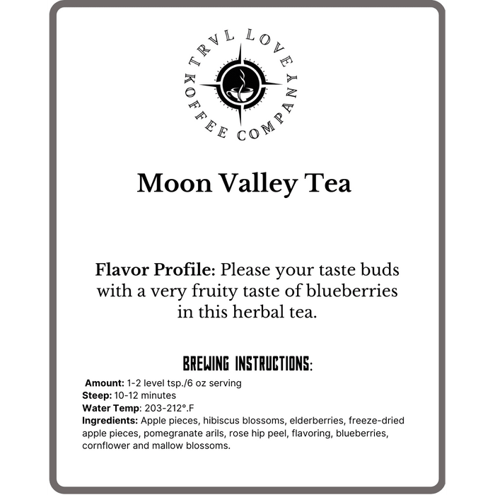 Moon Valley Loose Leaf Tea,Teas,Trvl Love Koffee,Trvl Love Koffee