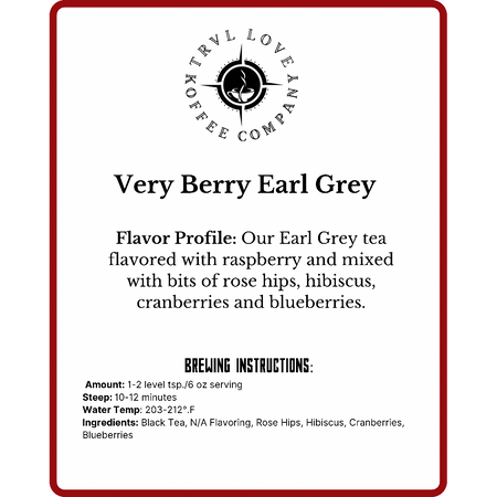 Very Berry Earl Grey,Tea,Trvl Love Koffee,Trvl Love Koffee