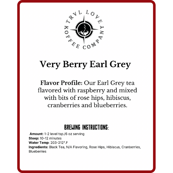 Very Berry Earl Grey,Tea,Trvl Love Koffee,Trvl Love Koffee
